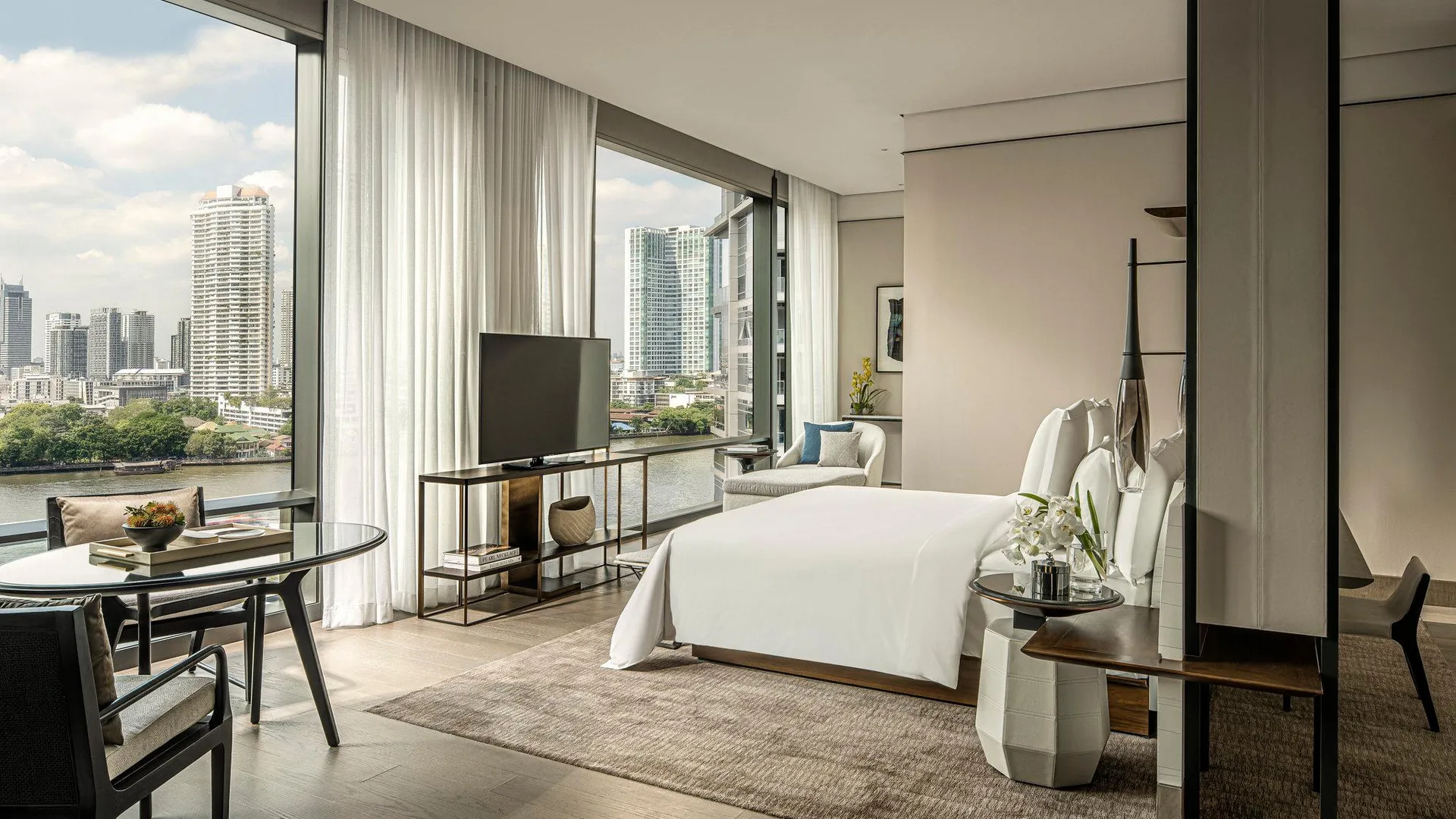 방콕 포시즌스 호텔 방콕 앳 차오프라야 리버 5성급 호텔 전망