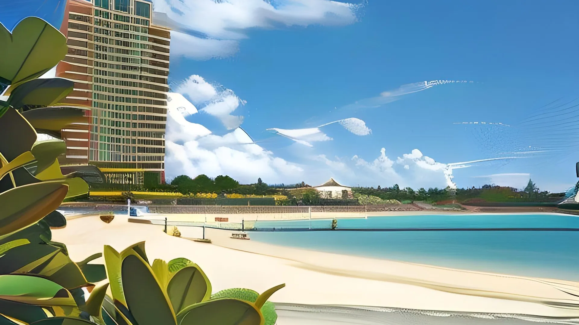 오키나와 본섬 선셋 리조트 미하마 3성급 호텔 로비