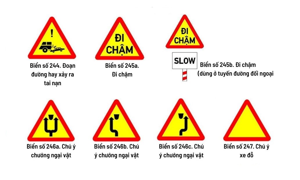 Phân biệt biển báo chướng ngại vật phía trước như thế nào?