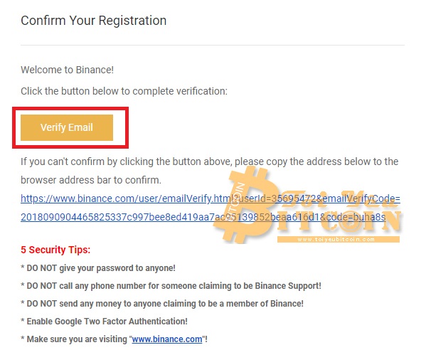 Đăng ký tài khoản Binance. Ảnh 5
