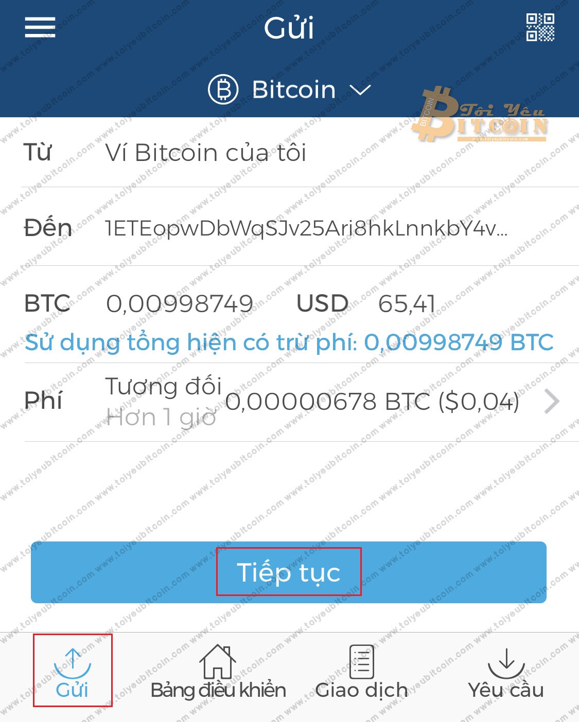 cach choi bitcoin tren di?n tho?i