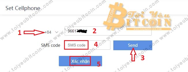 Xác minh số điện thoại với Coinbene. Ảnh 4