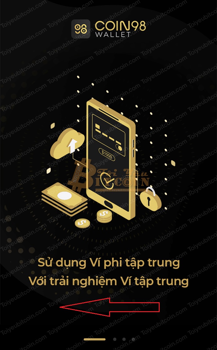 Cài đặt app Coin98 trên điện thoại. Ảnh 3