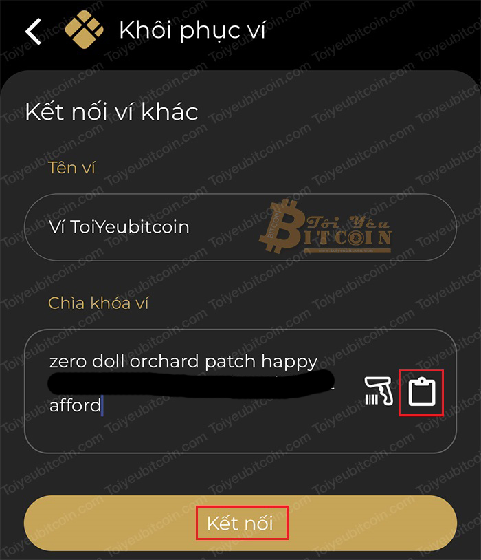 Khôi phục ví Coin98 Wallet bằng Passphrase hoặc Private key. Ảnh 3