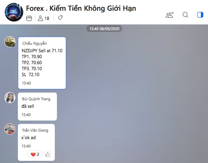 Giao dịch của nhóm forex