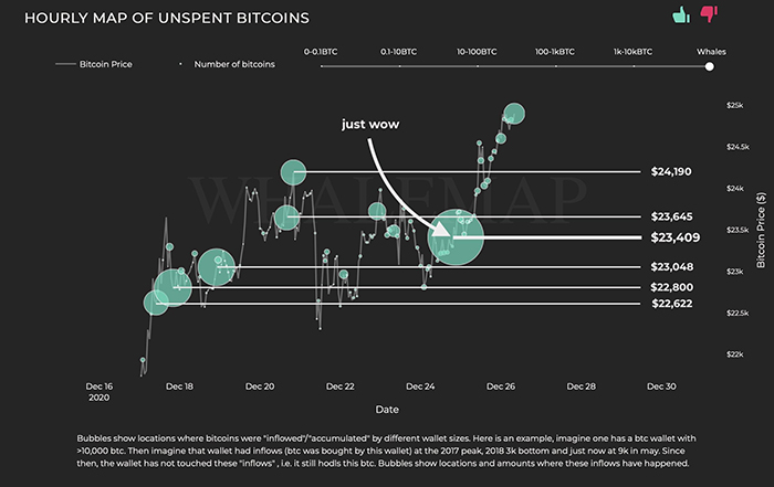 Các cụm cá voi Bitcoin. Nguồn: Whalemap.io