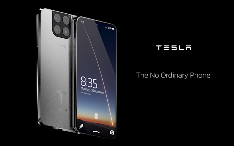 Concept smartphone Tesla Model X với khả năng kết nối với giao diện điện não Neuralink, có thể khai thác tiền điện tử. Nguồn: Antonio De Rosa.