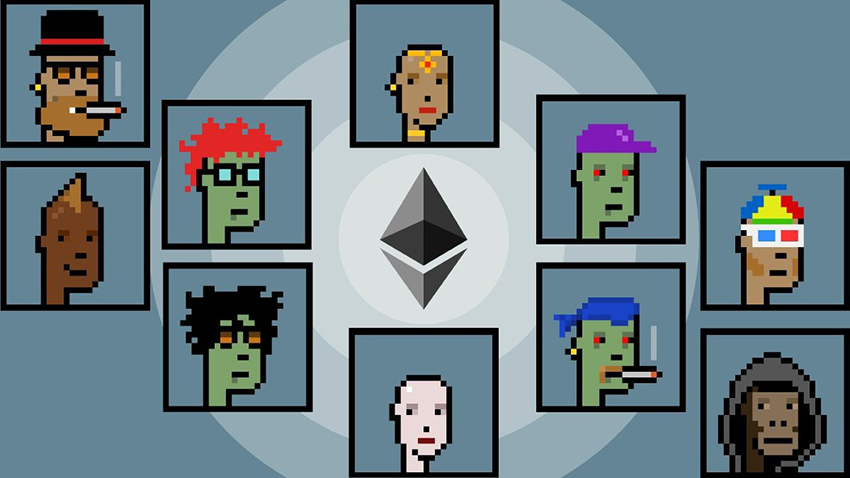 CryptoPunk gồm 10.000 avatar độ phân giải 24 x 24 pixel được bán dưới dạng NFT. Bức ảnh số 7.804 và 3.100 được trả giá đến 7,5 triệu USD. Ảnh: NonFungible.