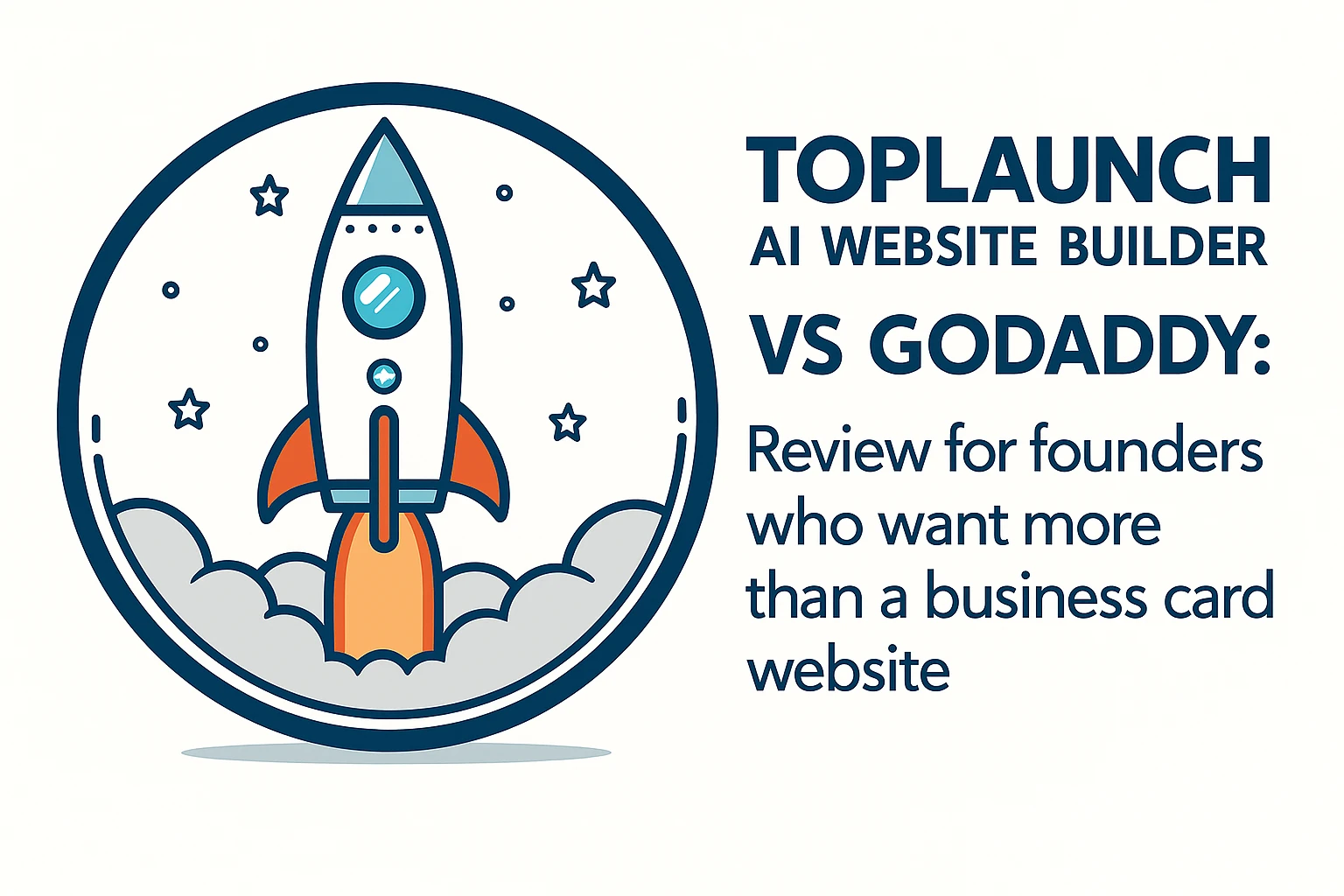 Toplaunch ai website builder vs Godaddy: review for founders who want more than a business card website