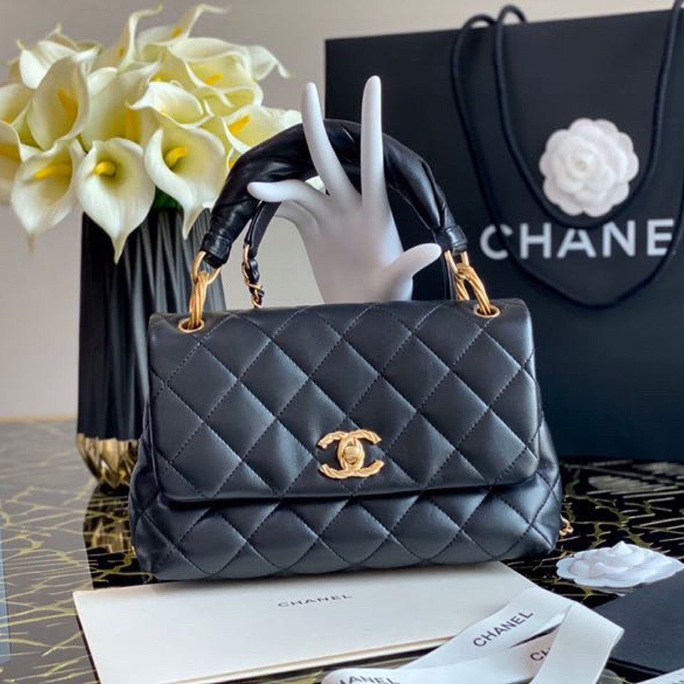 Túi xách Chanel Coco Handle Small siêu cấp da bê màu nude size 24 cm   A92990  Túi xách cao cấp những mẫu túi siêu cấp like authentic cực đẹp