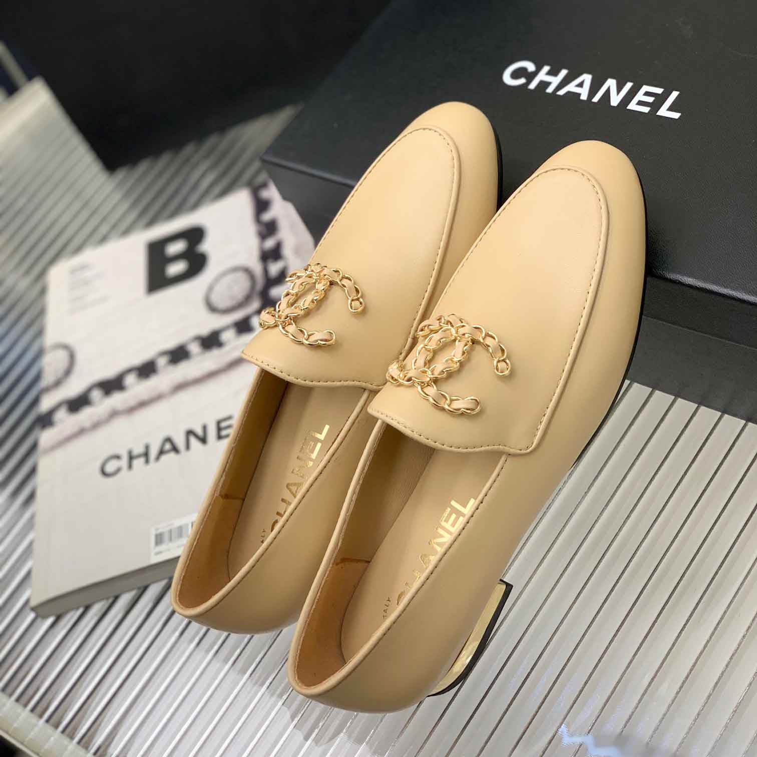 Giày búp bê da thật 𝘾𝙝𝙖𝙣𝙚𝙡 𝘾𝙝𝙖𝙣n𝙚𝙡 cao cấp nhã nhặn thời trang   Shopee Việt Nam