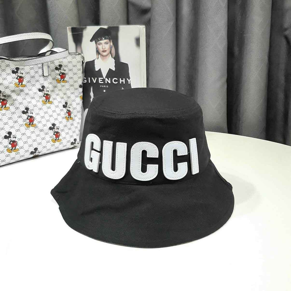 Mũ Vành Thời Trang đính Logo Hiệu Gucci Siêu Cấp Loan Ruby Store 