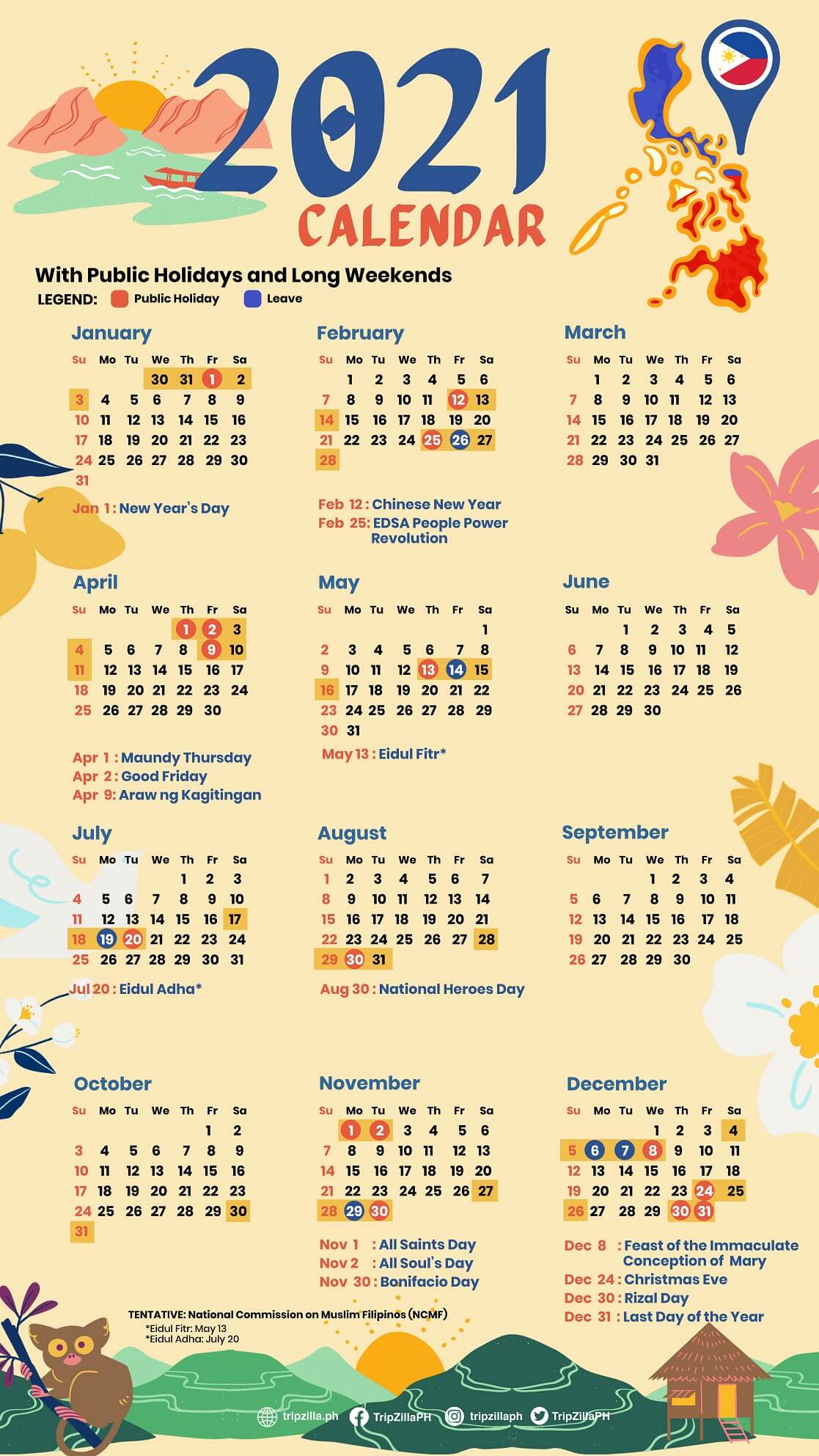 Time And Date Calendar 2021 Philippines 2021 Calendar Philippines