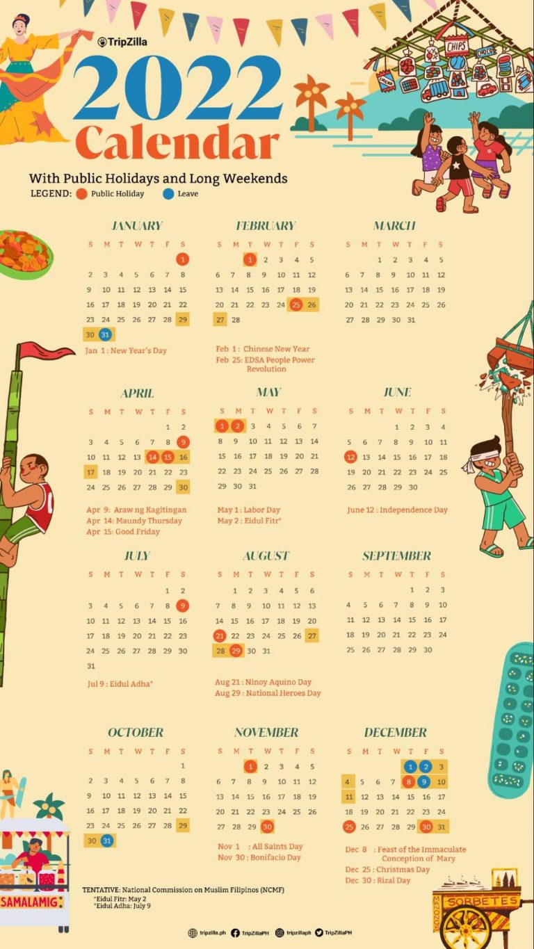 9 Long Weekends In The Philippines In 2022 + Calendar And Cheat Sheet!