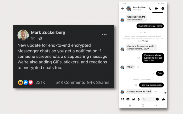 messenger screenshot notification 2022