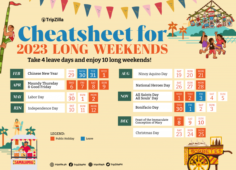 10 Long Weekends in the Philippines in 2023 + Calendar & Cheat Sheet