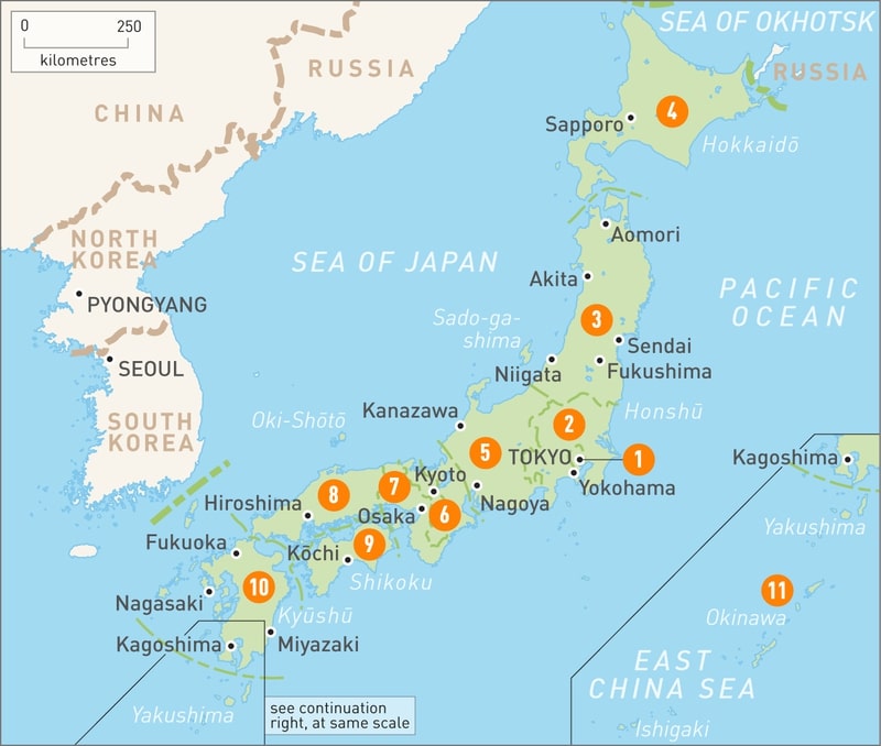 Bản đồ đất nước Nhật Bản