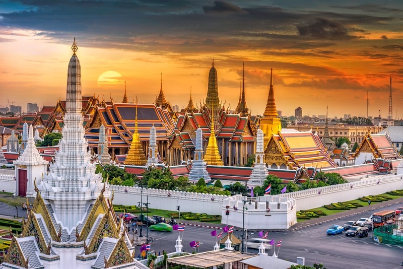 Cung điện lớn và đền Wat Phra Kaew Thái Lan