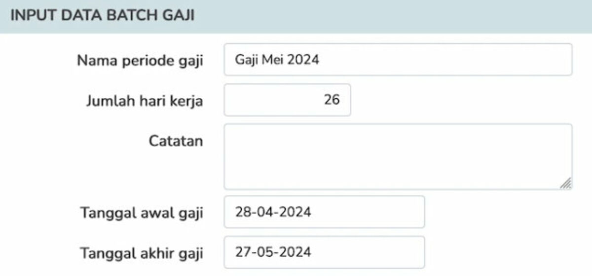 Format Slip Gaji