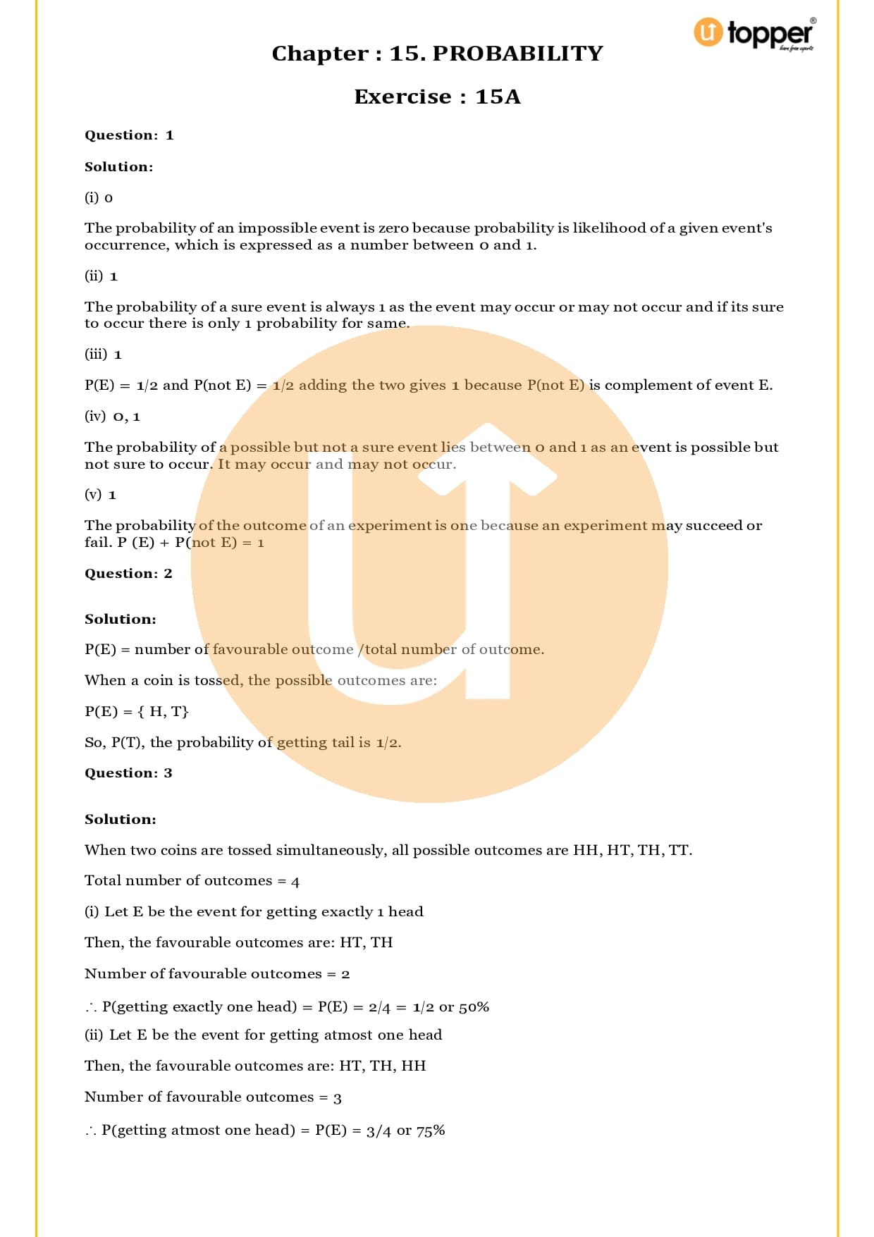 RS Aggarwal Class 10 Solutions Chapter 15