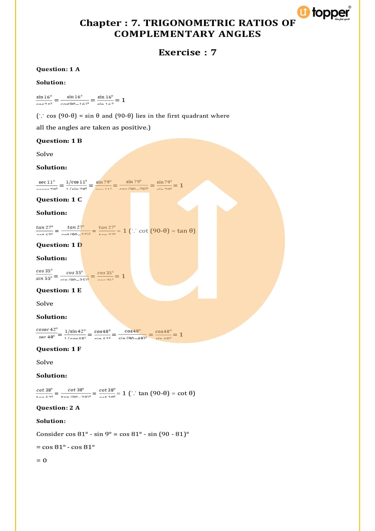 RS Aggarwal Class 10 Solutions Chapter 7