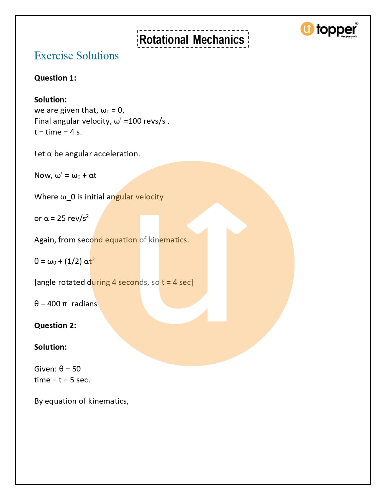 HC Verma Class 11 Physics Solutions Chapter 10