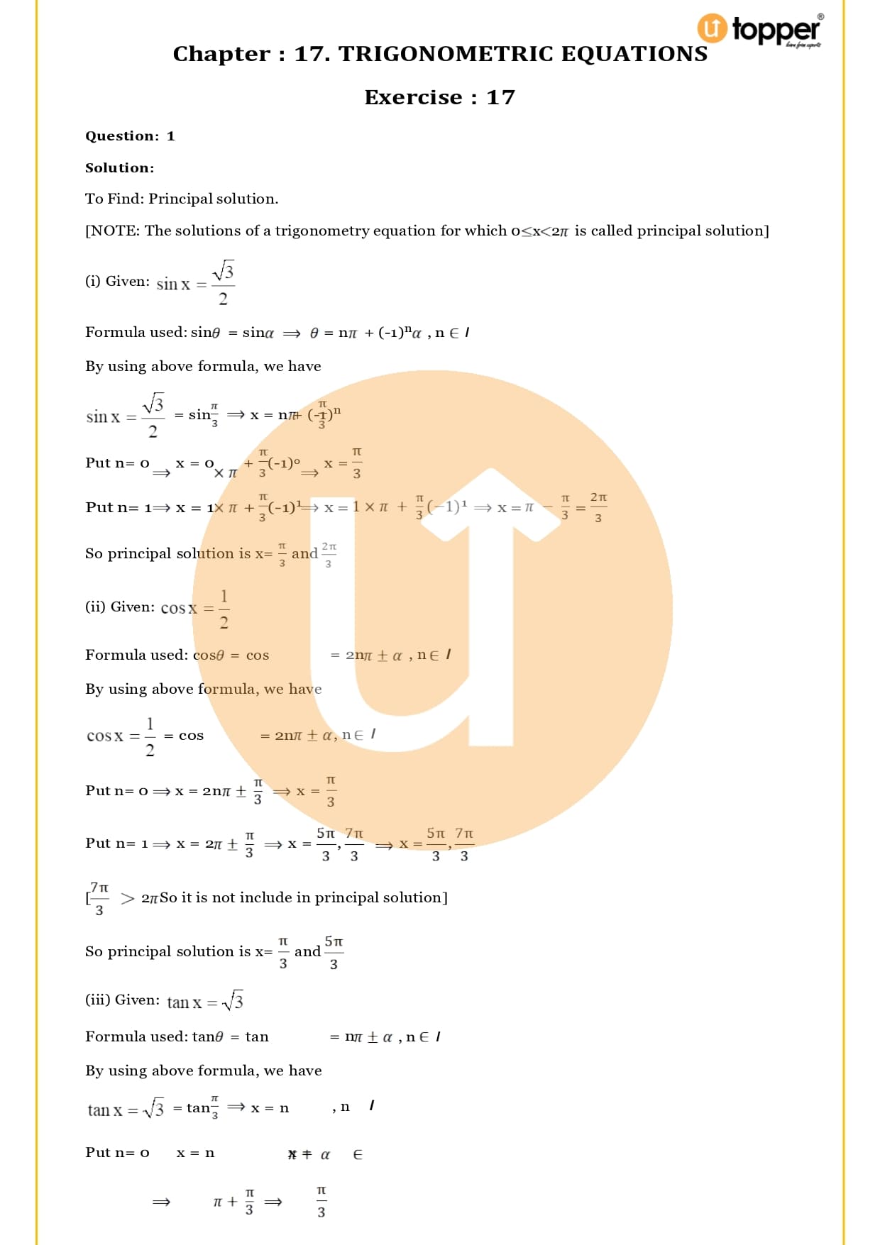 RS Aggarwal Class 11 Solutions Chapter 17