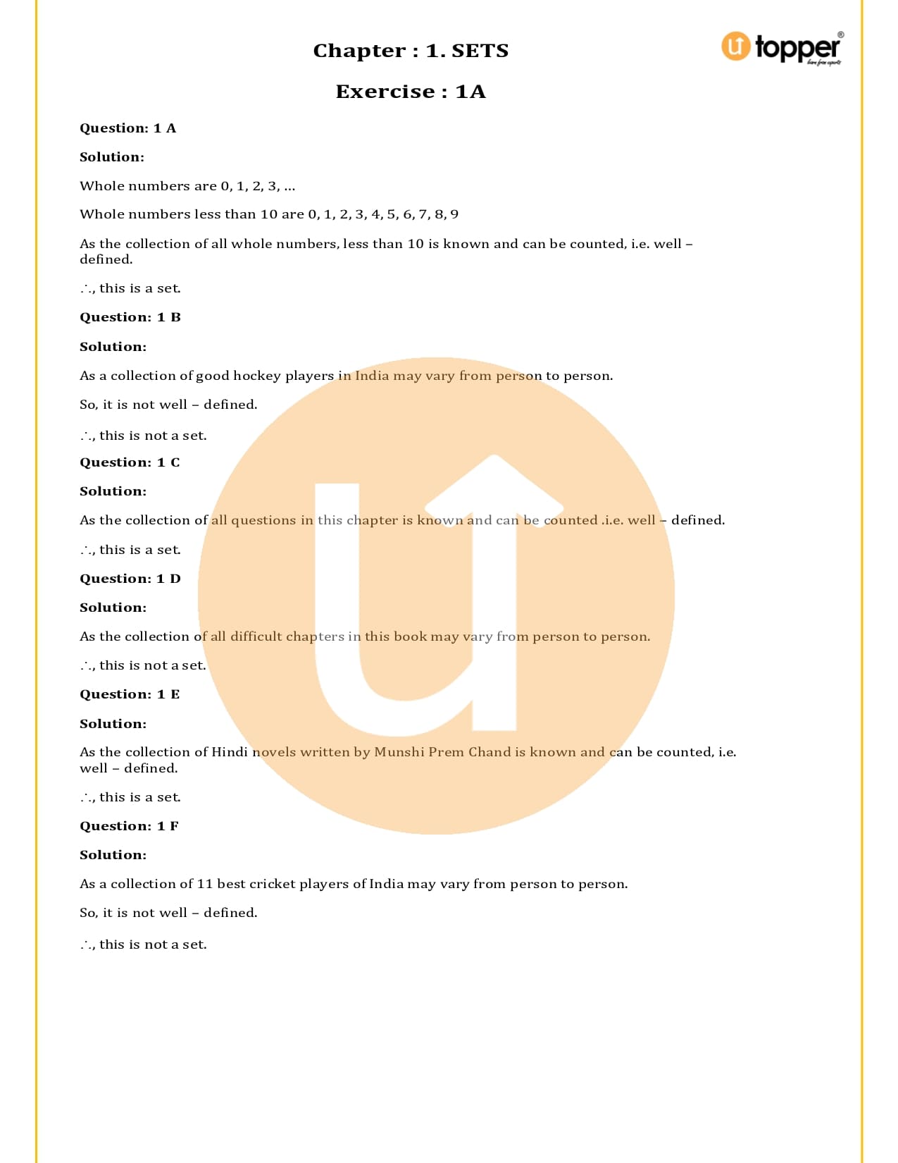 RS Aggarwal Class 11 Solutions Chapter 1
