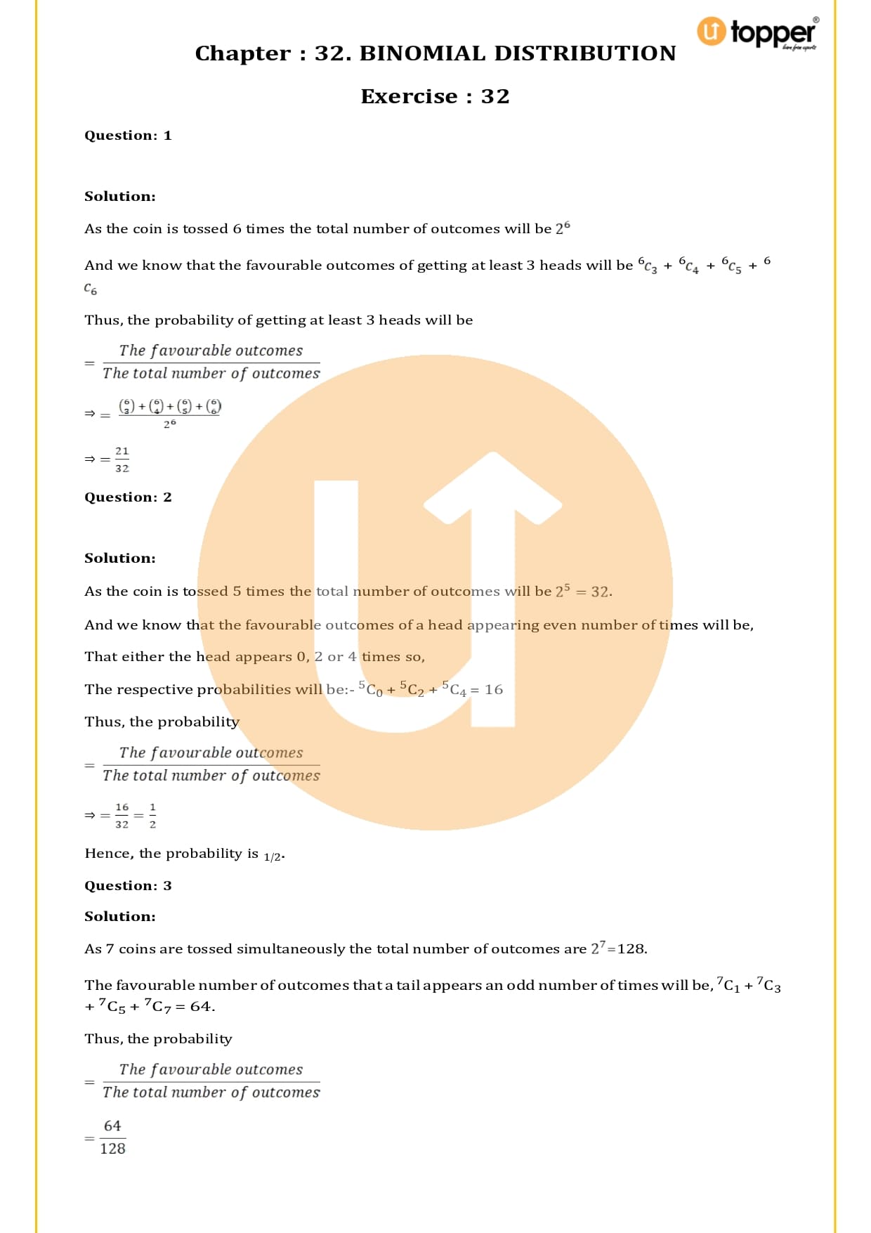 RS Aggarwal Class 12 Solutions Chapter 32