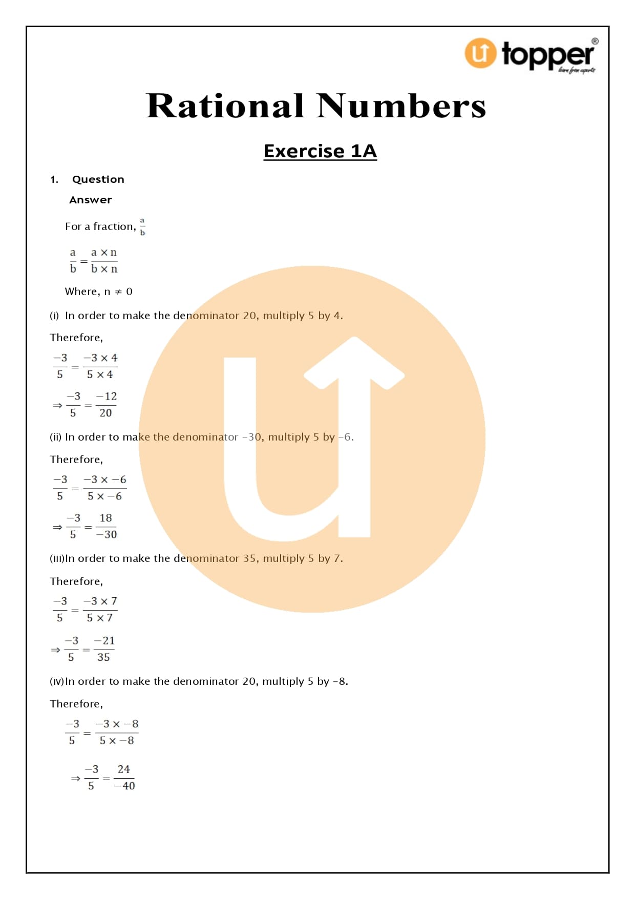 RS Aggarwal Class 8 Solutions Chapter 1
