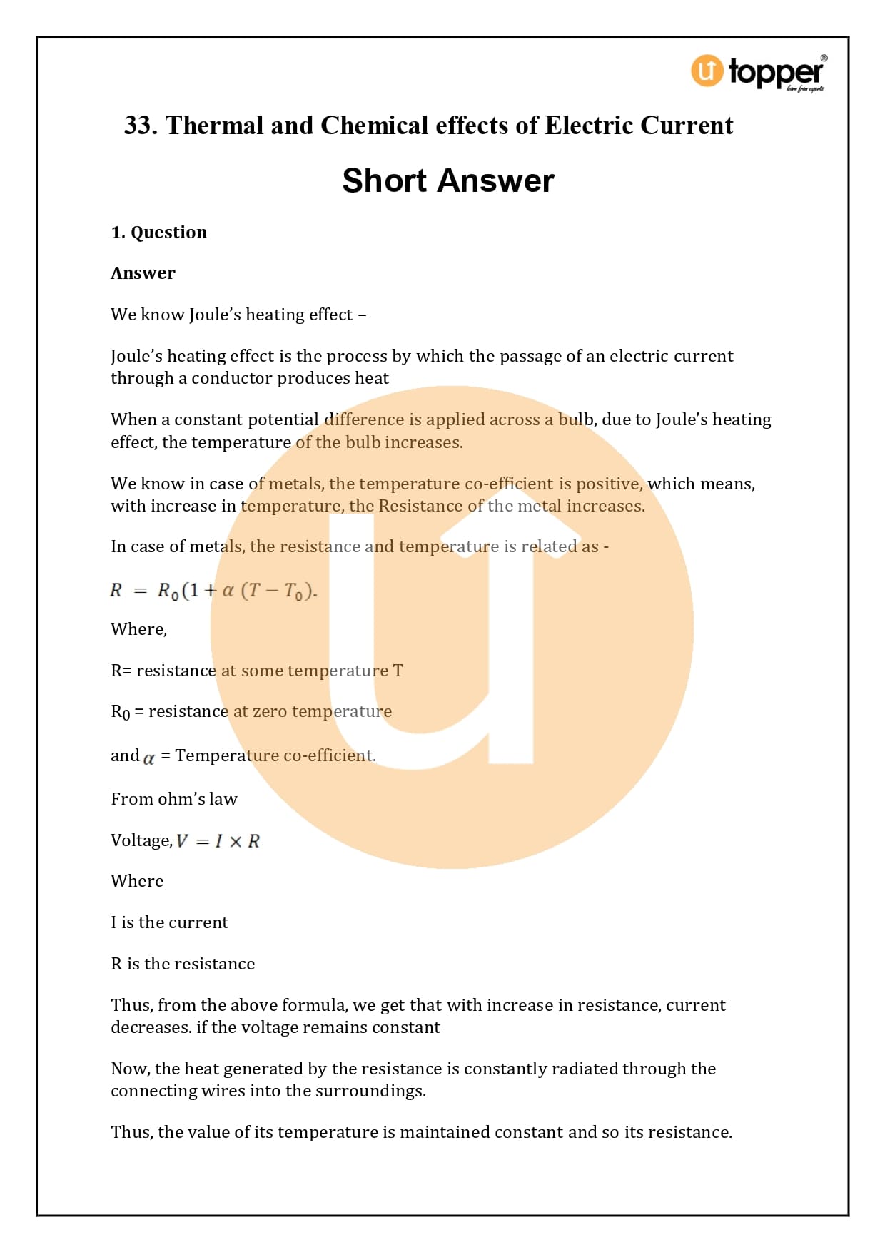 HC Verma Class 12 Physics Solutions Chapter 33