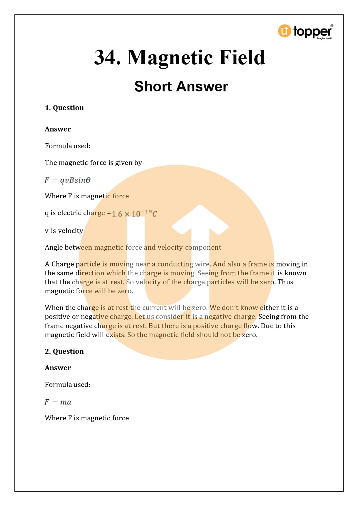 HC Verma Class 12 Physics Solutions Chapter 34