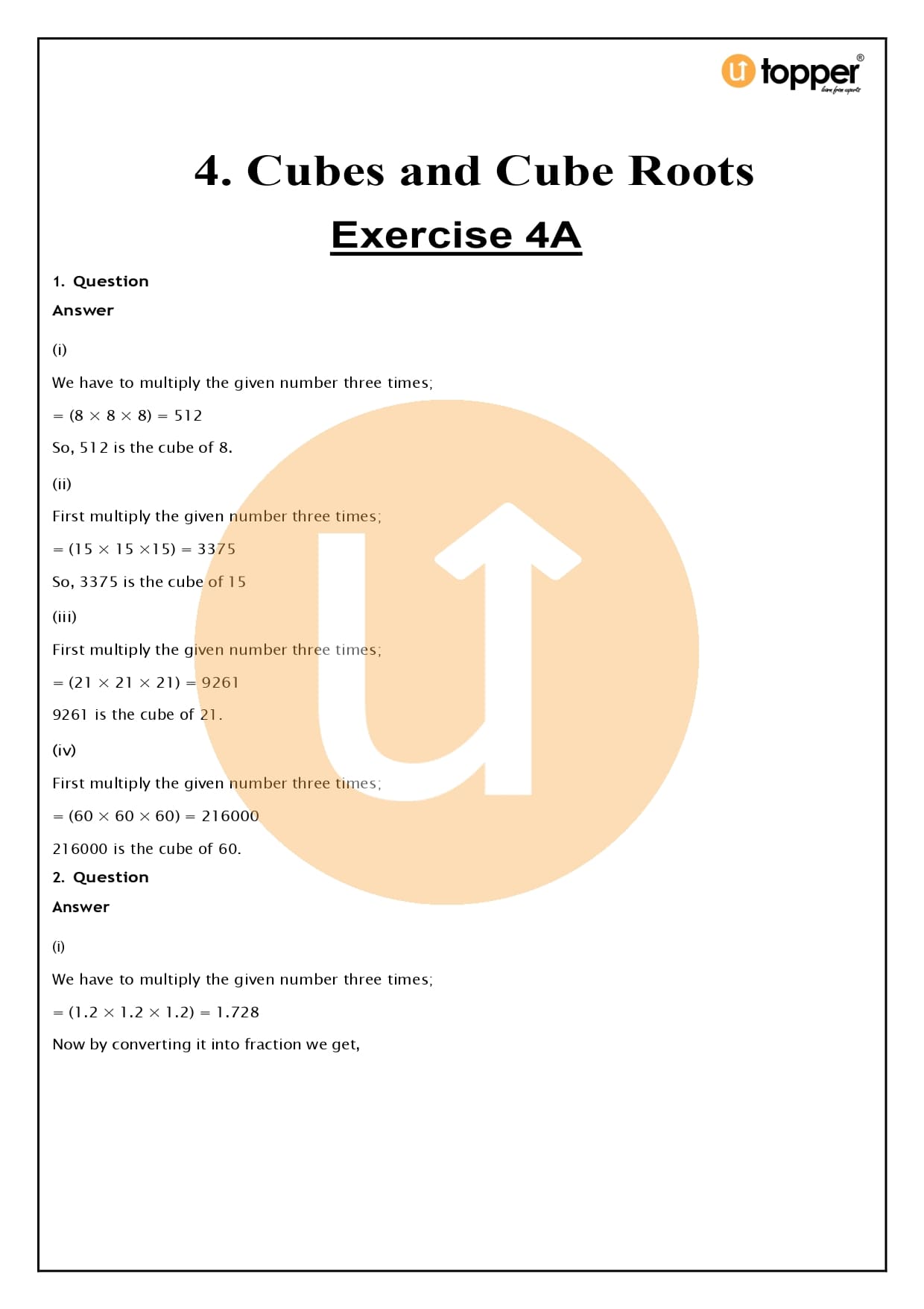 RS Aggarwal Class 8 Solutions Chapter 4