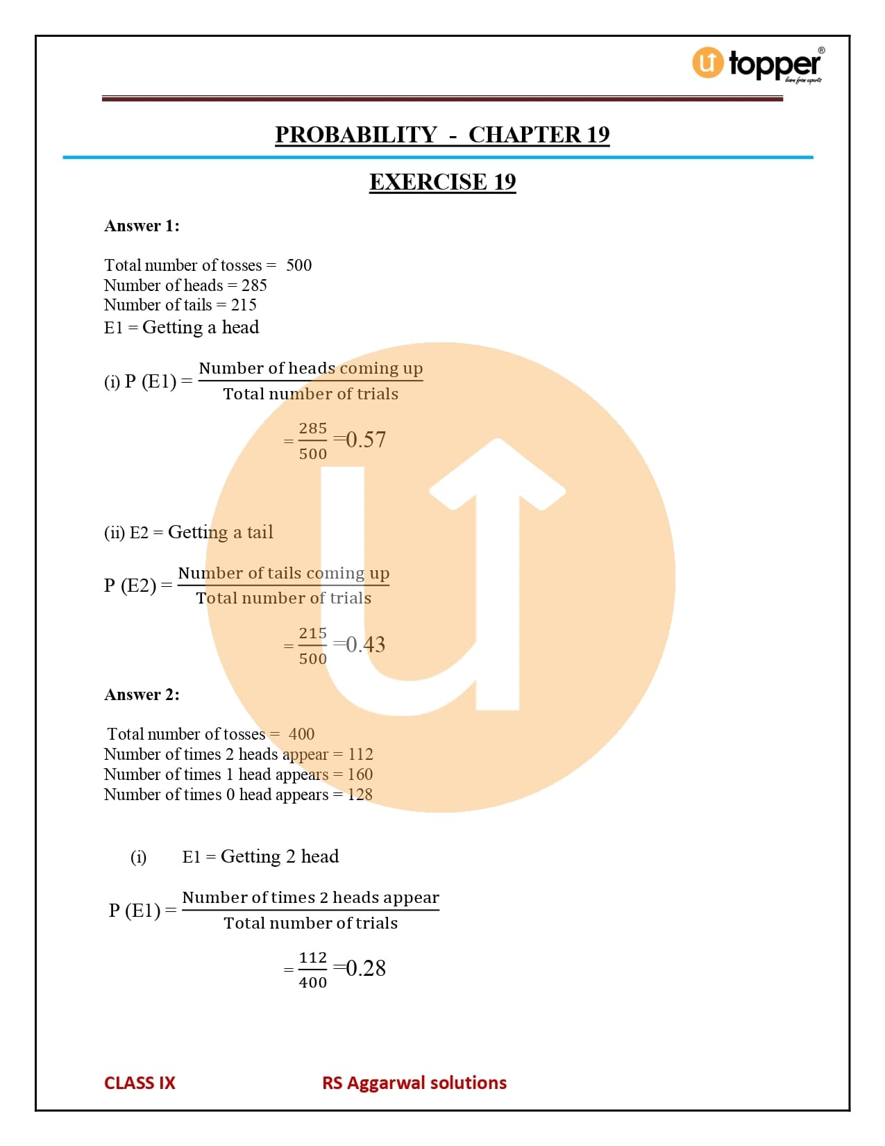 RS Aggarwal Class 9 Solutions Chapter 19