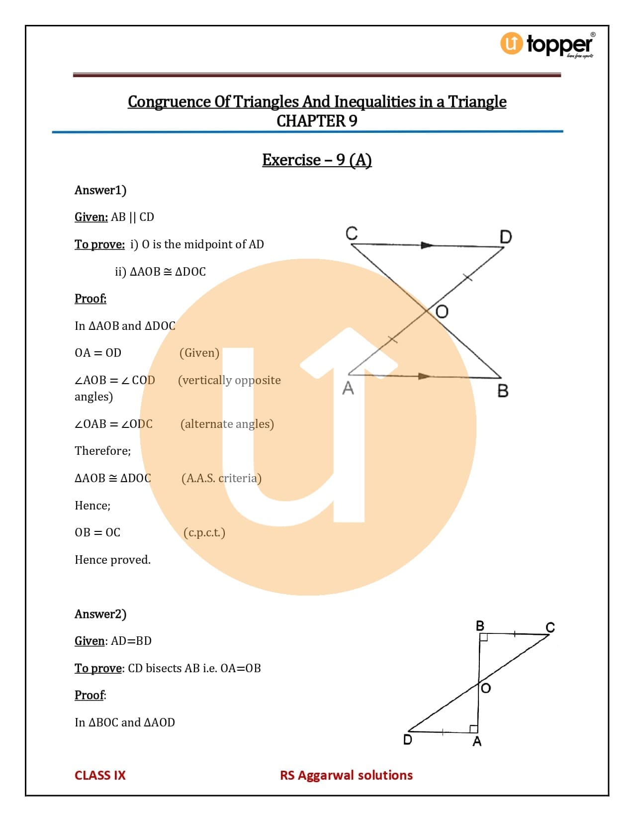 RS Aggarwal Class 9 Solutions Chapter 9