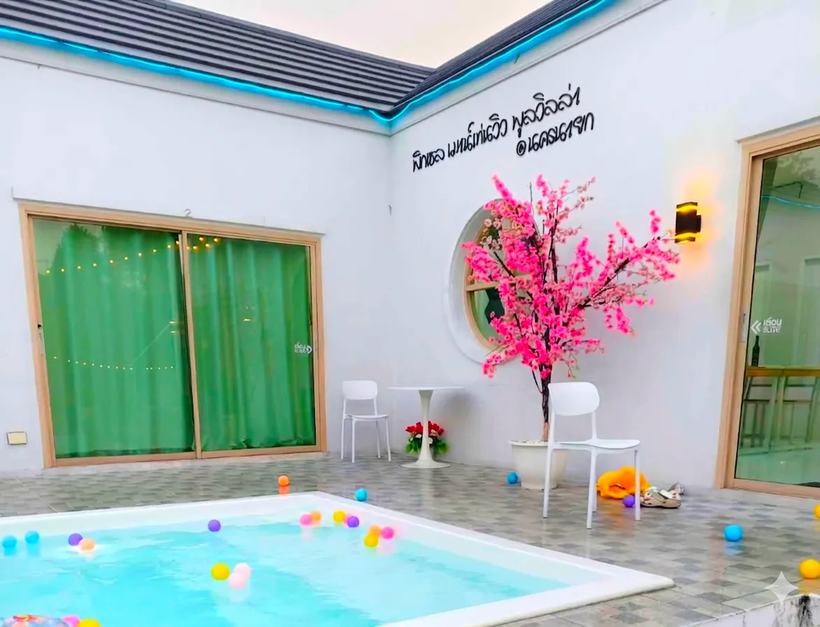 Pixel​ mountain​ view​ pool​villa​