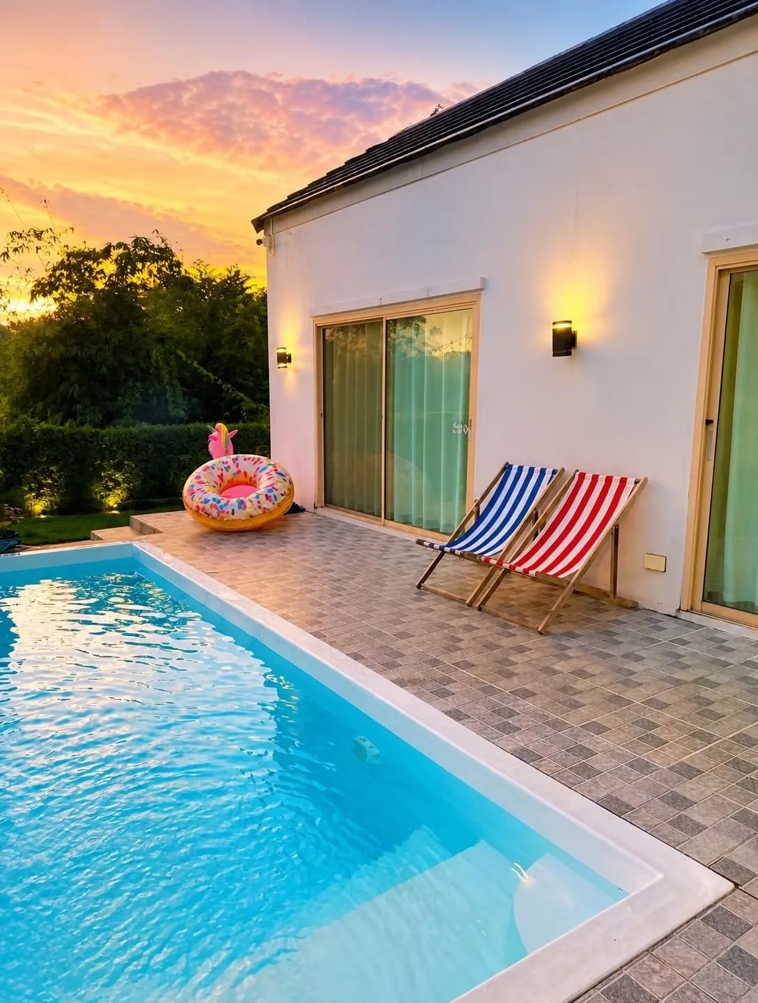 Pixel​ mountain​ view​ pool​villa​
