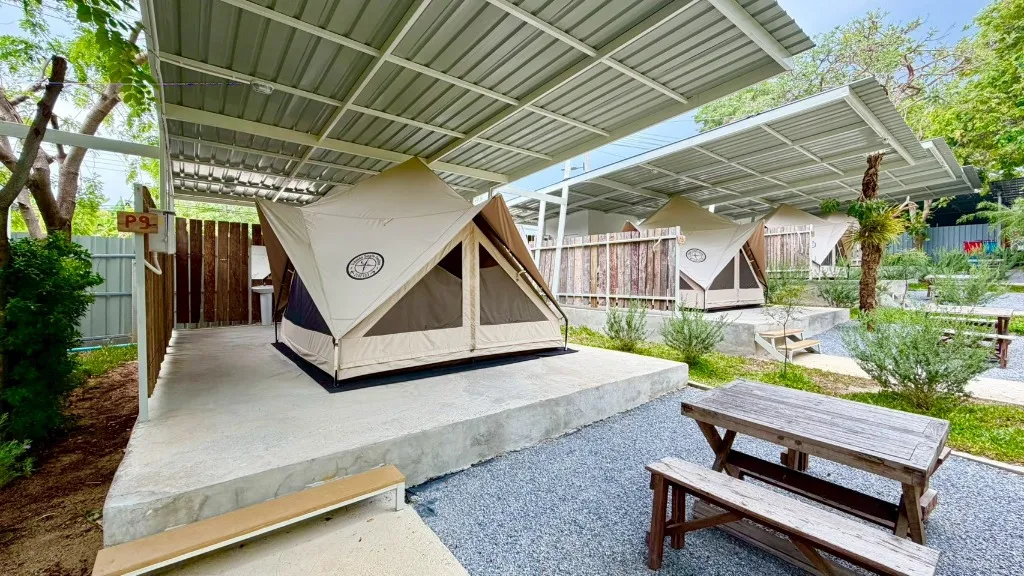 P9 Zone 2 เต็นท์ 2 ท่าน ฟาร์มสุข Glamping