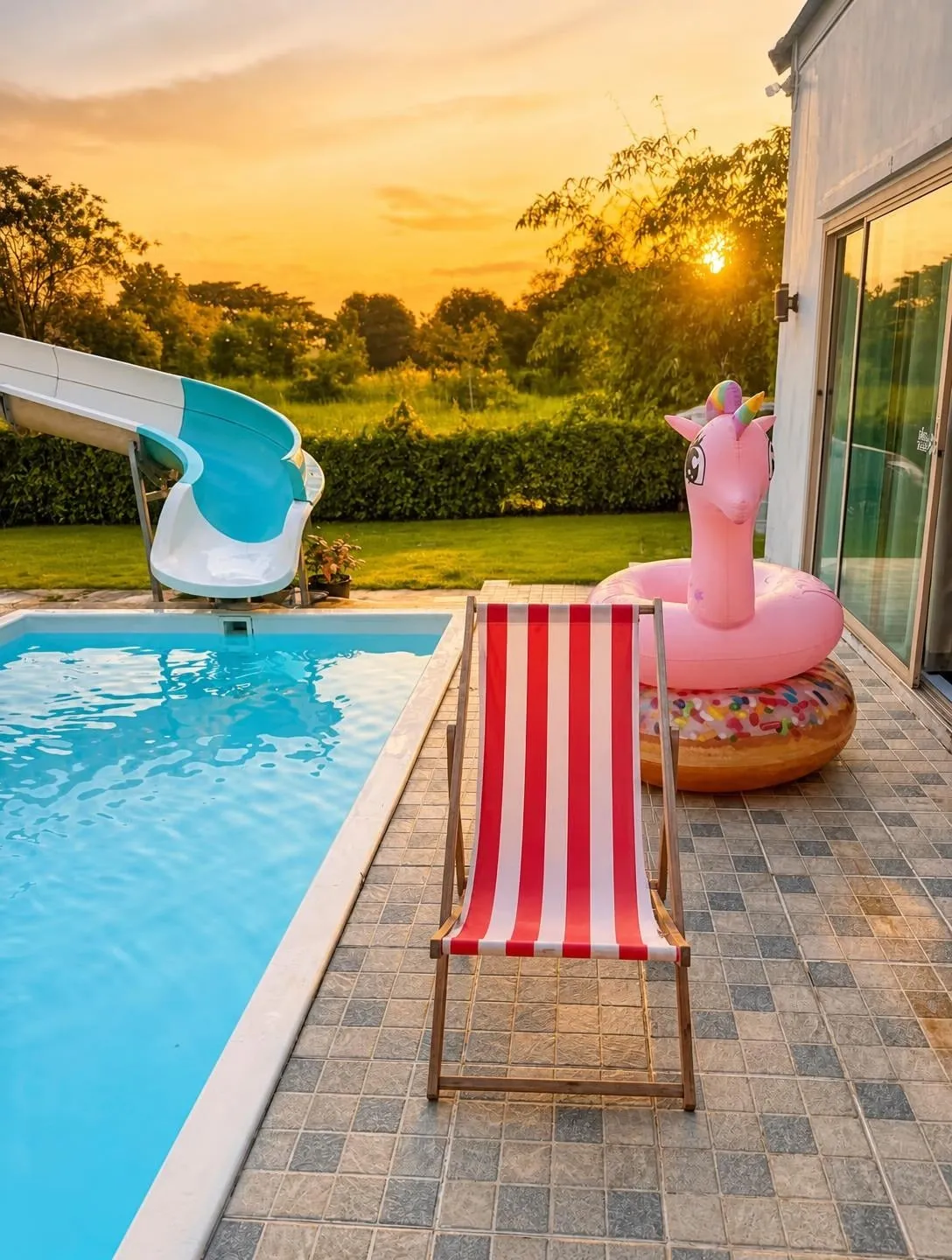 Pixel​ mountain​ view​ pool​villa​