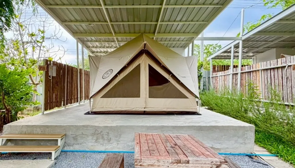 P11 Zone 2 เต็นท์ 2 ท่าน ฟาร์มสุข Glamping