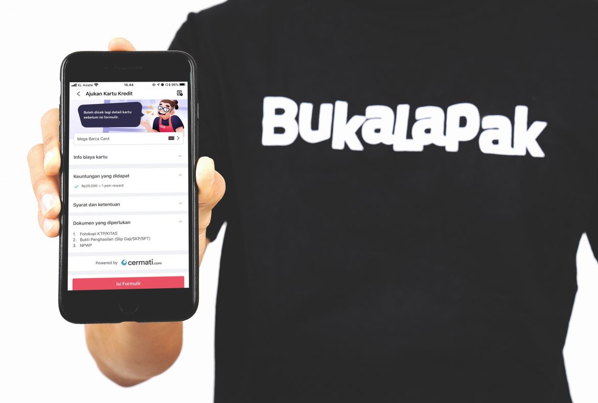 Contoh pengajuan kartu kredit online di Bukalapak