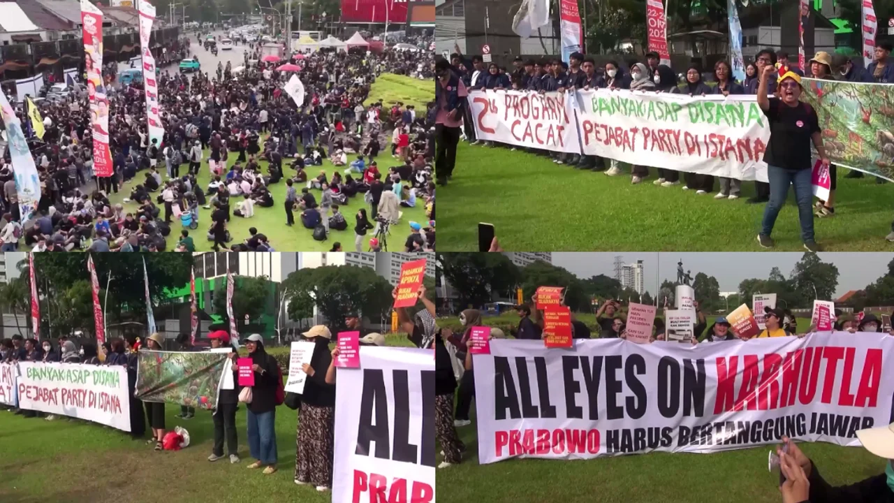 Indonesian Students Demand Prabowo And Gibran Resign Over Forest Fires And Toxic Haze Spreading Across Southeast Asia