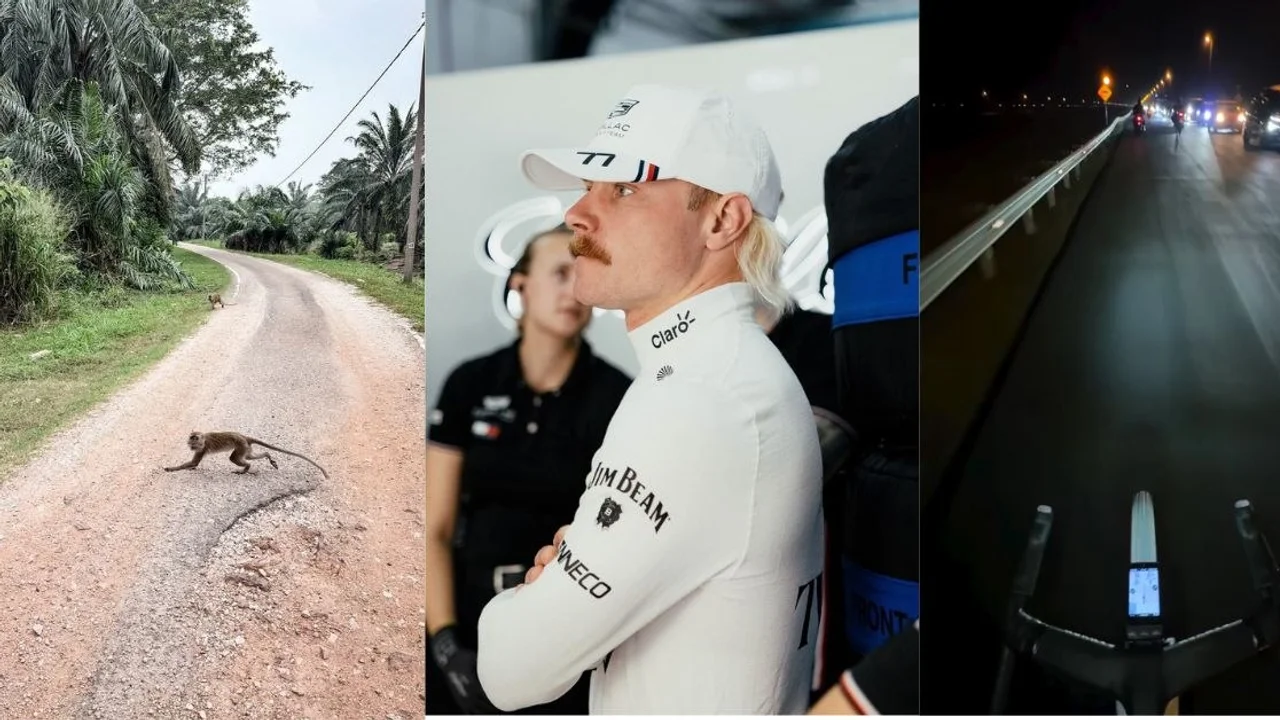 F1 Driver Valtteri Bottas Completes 350KM Cycle From Sepang To Singapore After Riding Malaysian Roads At Night