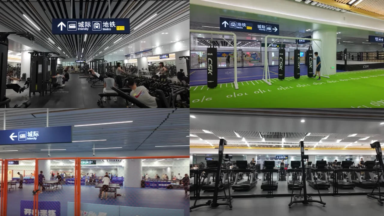 Guangzhou Metro Station Turns Into Sports Hub With Tennis, Pickleball Courts And Gym Facilities