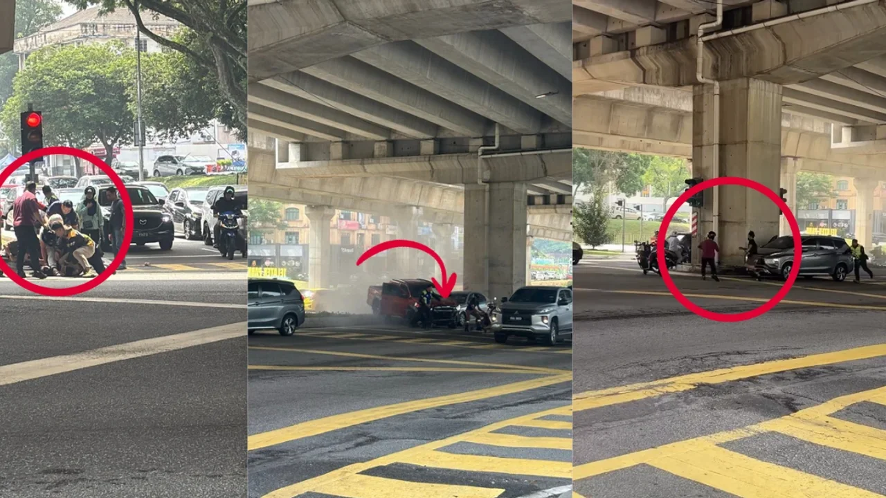 GTA-Style Malaysia Police Chase Ended in Multi-Car Crash as Public Helped Catch 2 Suspects Carrying Weapons, Drugs