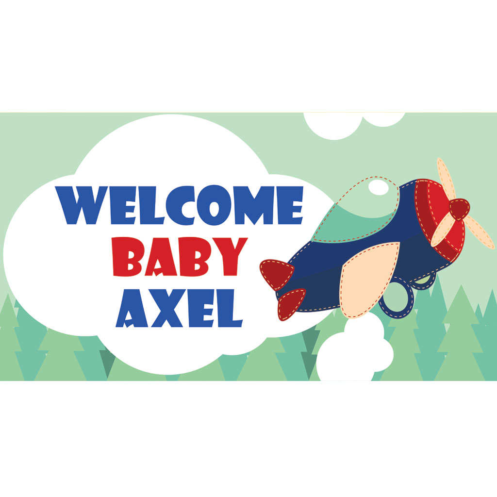 Airplane Theme Personalised Banner