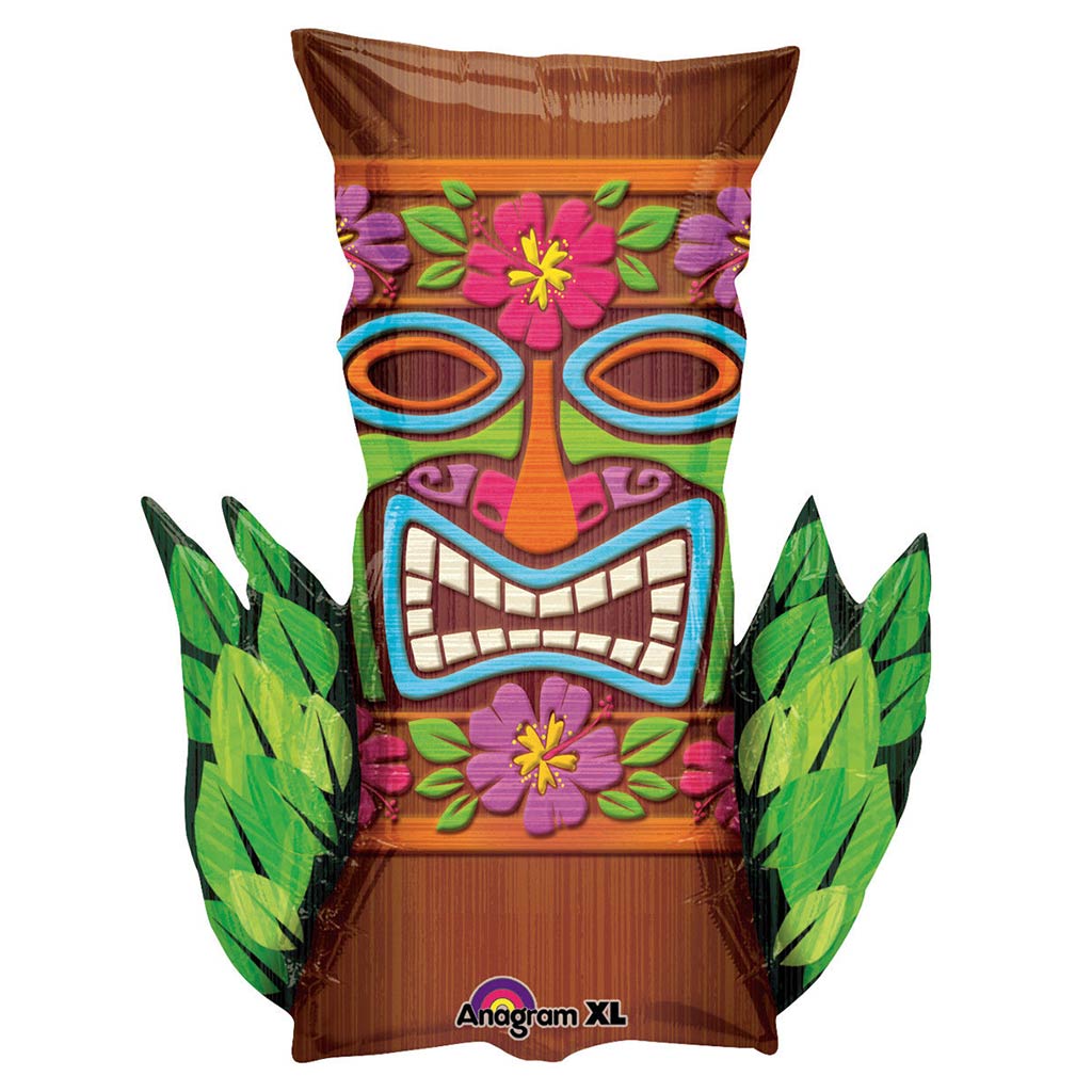 Aloha Luau Hawaiian Tiki Foil Balloon 30inch