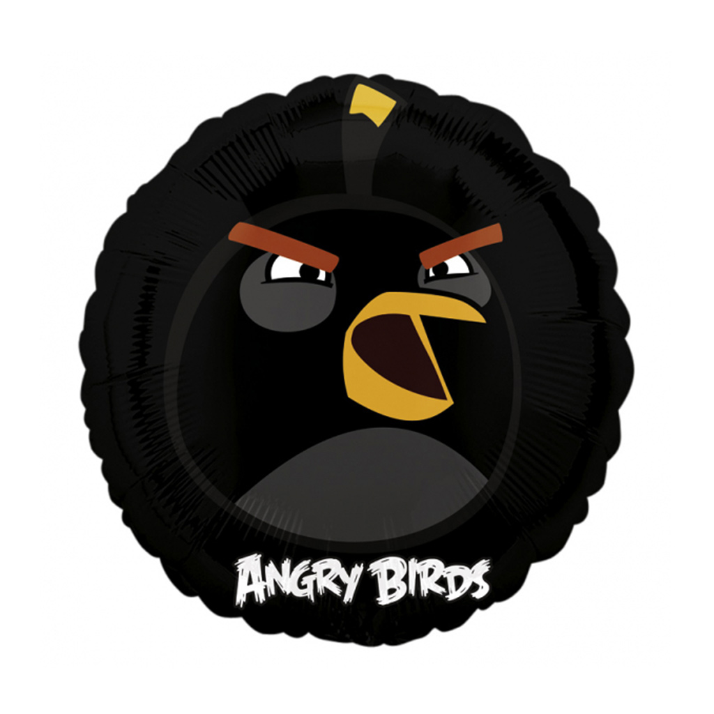 Angry Bird Black Foil Balloon 18inch