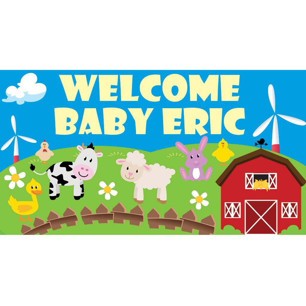 Barnyard Theme Personalised Banner