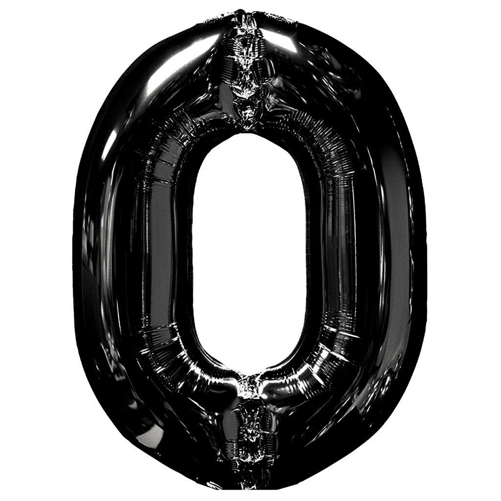 Show Jumbo Number Black Foil Balloon 40inch image